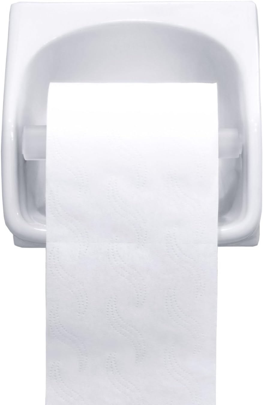 2 Pcs Universal Toilet Paper Holder Replacement Rod Spring Loaded Plastic Retractable Paper Replacement Rod Toilet Tissue Roll Holder Insert for Bathroom Home Fixture Accessories(White)