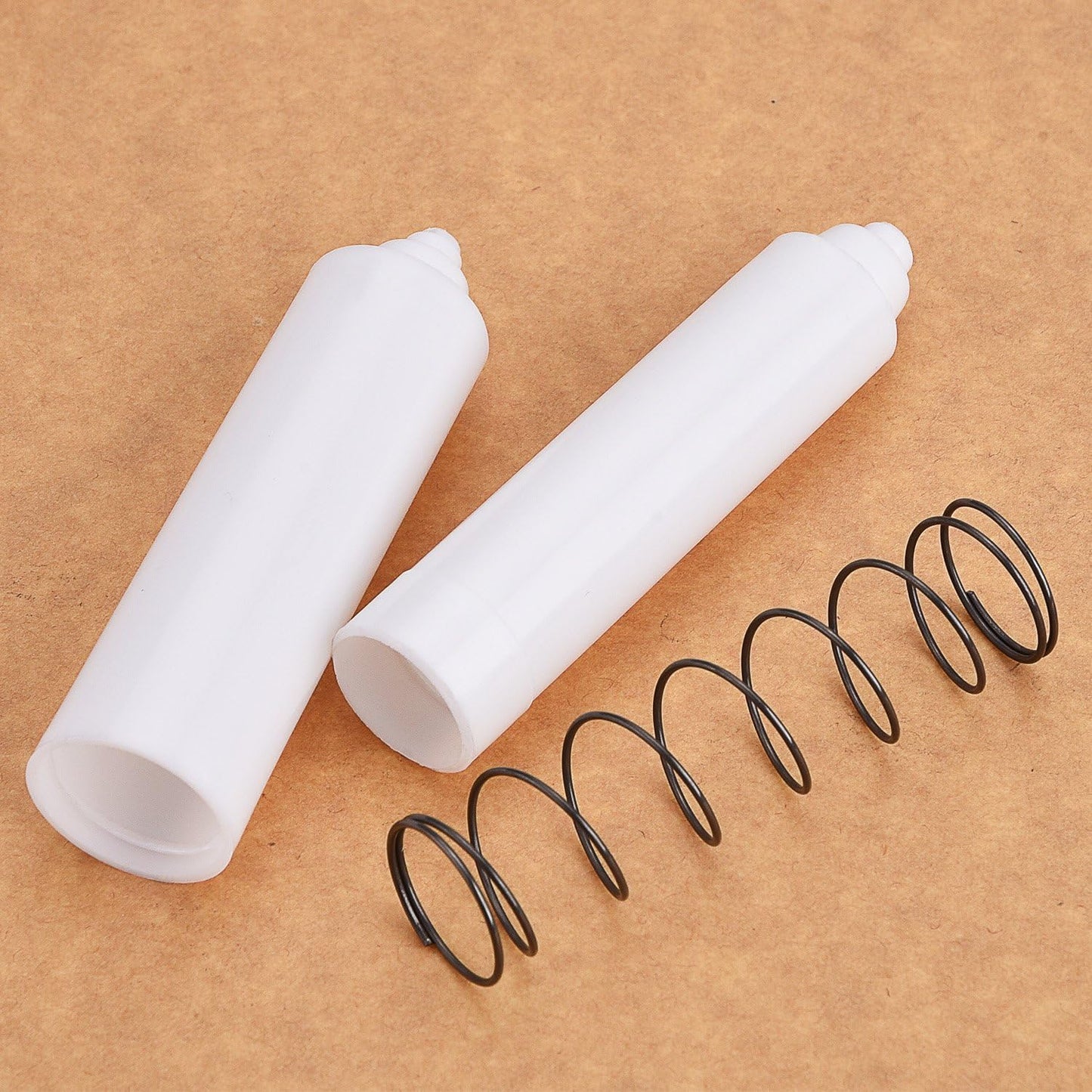 2 Pcs Universal Toilet Paper Holder Replacement Rod Spring Loaded Plastic Retractable Paper Replacement Rod Toilet Tissue Roll Holder Insert for Bathroom Home Fixture Accessories(White)