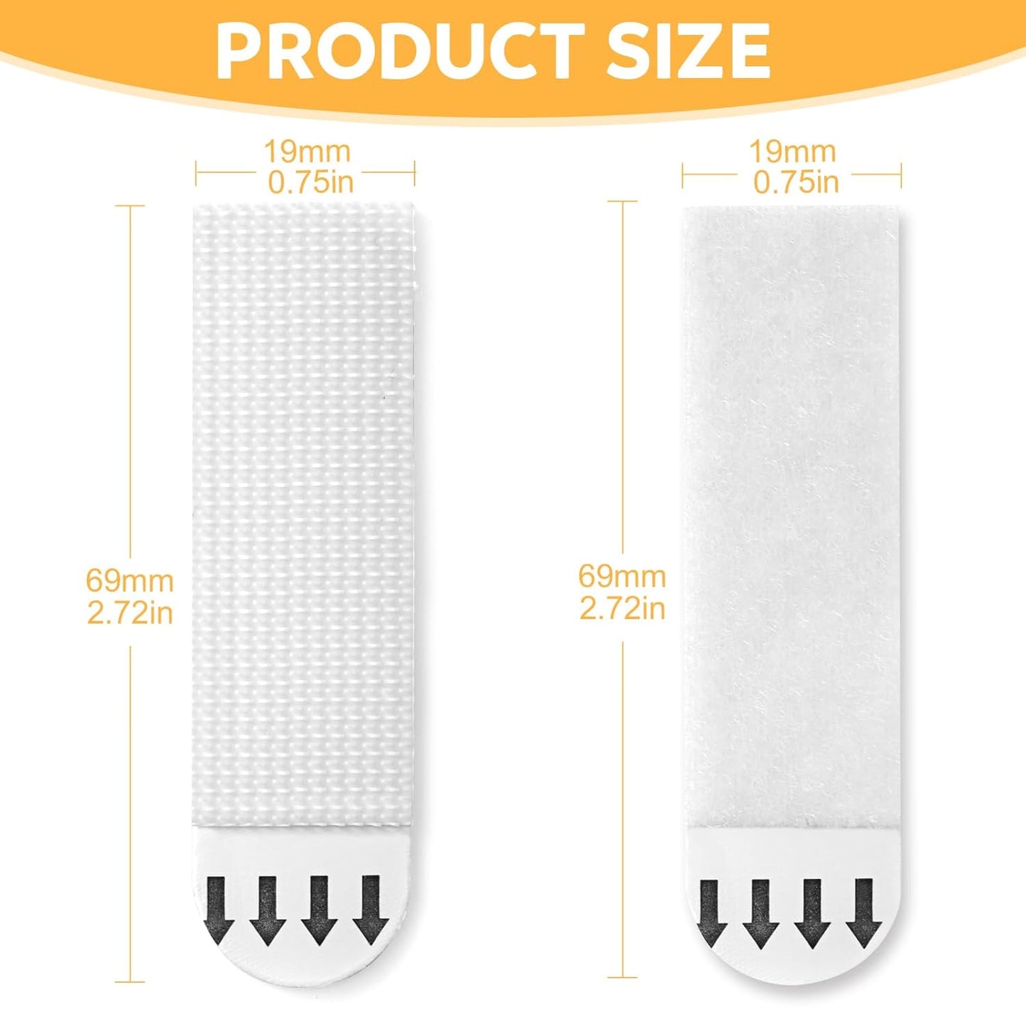 Medium Picture Hanging Strips Heavy Duty,20-Pairs(40 Strips) Sticky Picture Hangers for Walls Hanging Without Nail,Damage Free No Nails Refill Adhesive Poster Frame Mounting, White