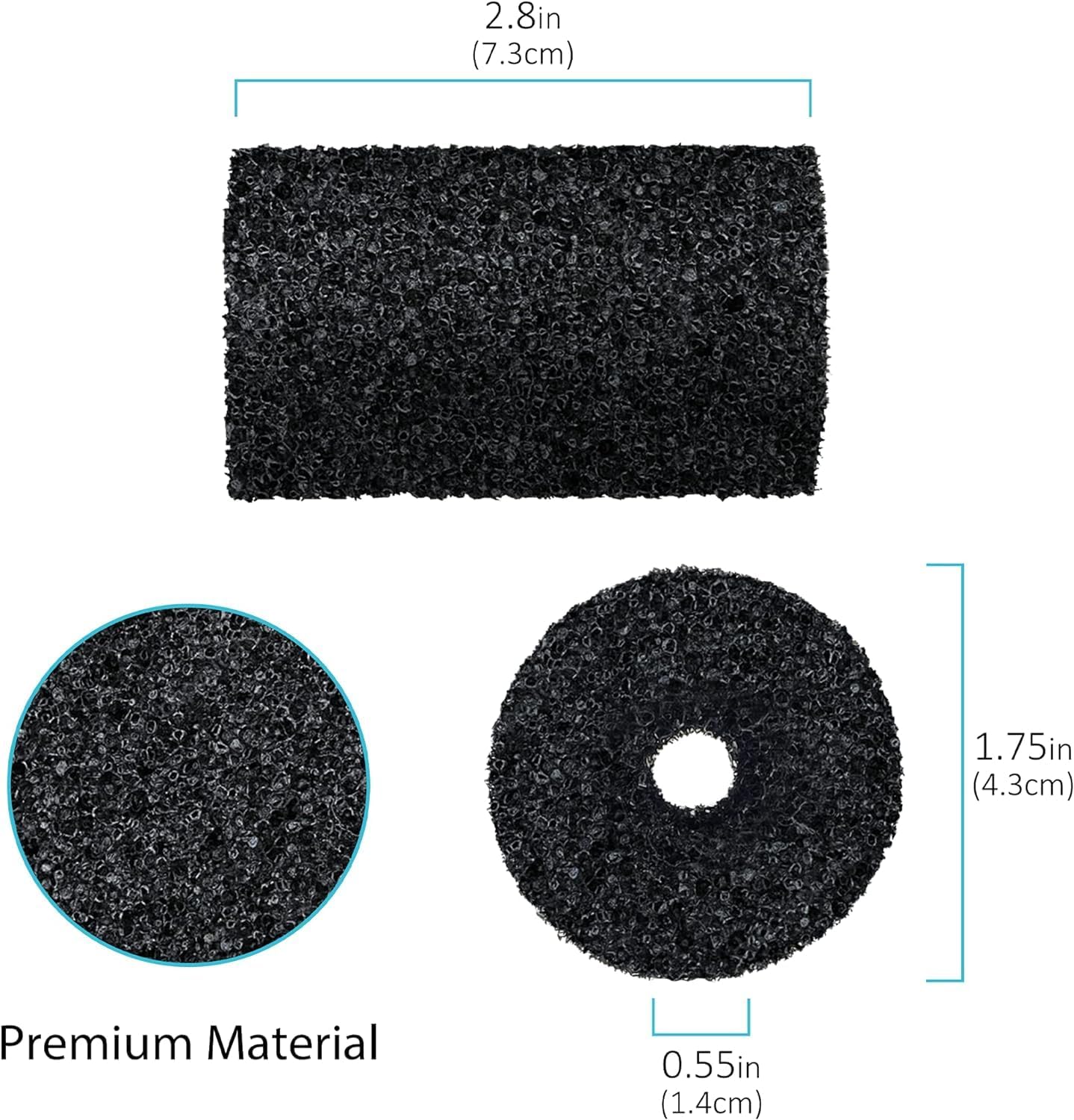 for Polaris Pool Cleaner Parts, 12 Pack Sweep Hose Tail Scrubbers Replacement for Sweep Pool Cleaner Fits Polaris 180 280 360 380 480 3900