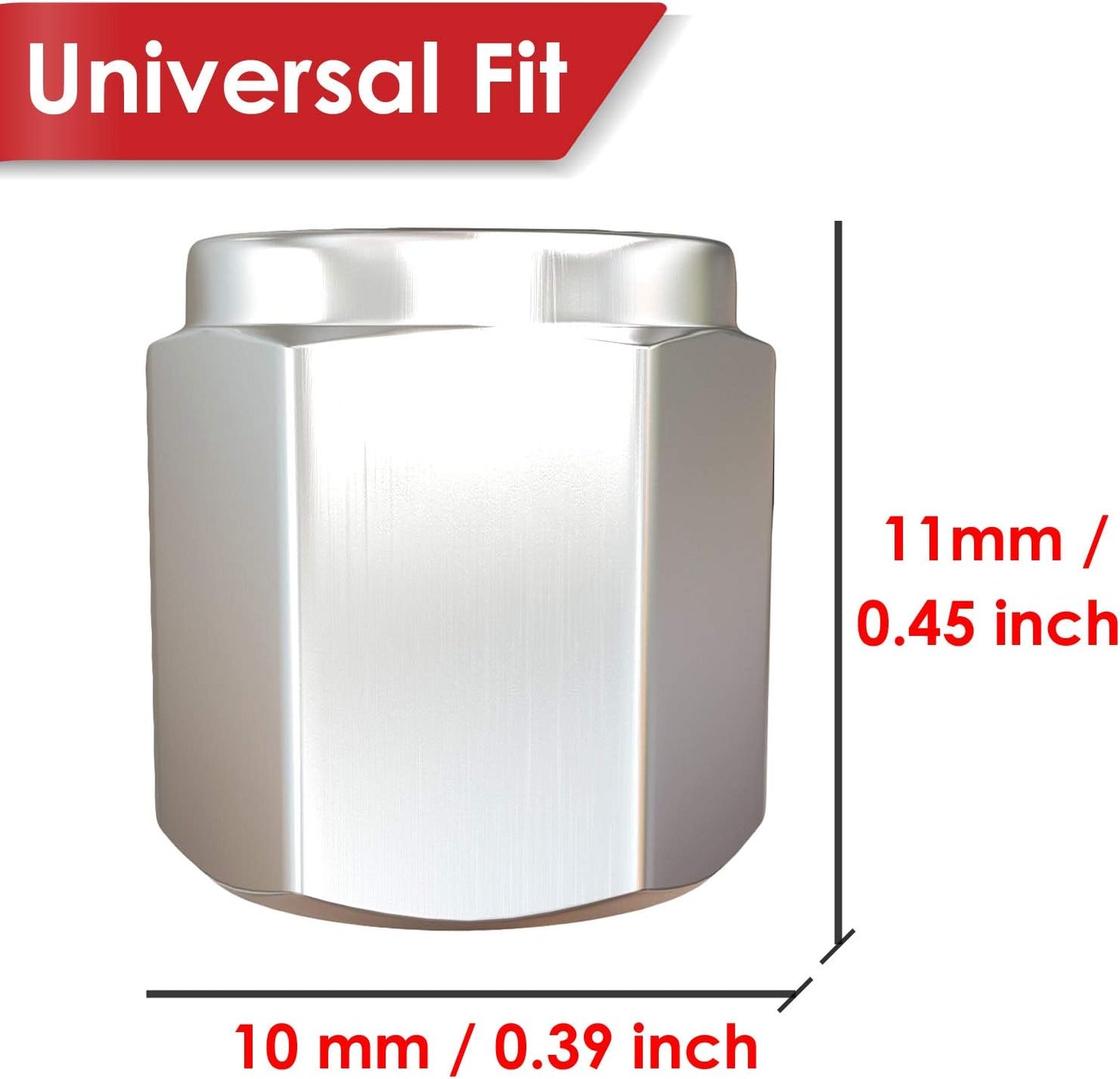 Brass (8 Pack) Tire Valve Caps Silver, Premium Metal Rubber Seal Tire Valve Stem Caps, Dust Proof Covers Universal fit for Cars, SUVs, Bike and Bicycle, Trucks, Motorcycles