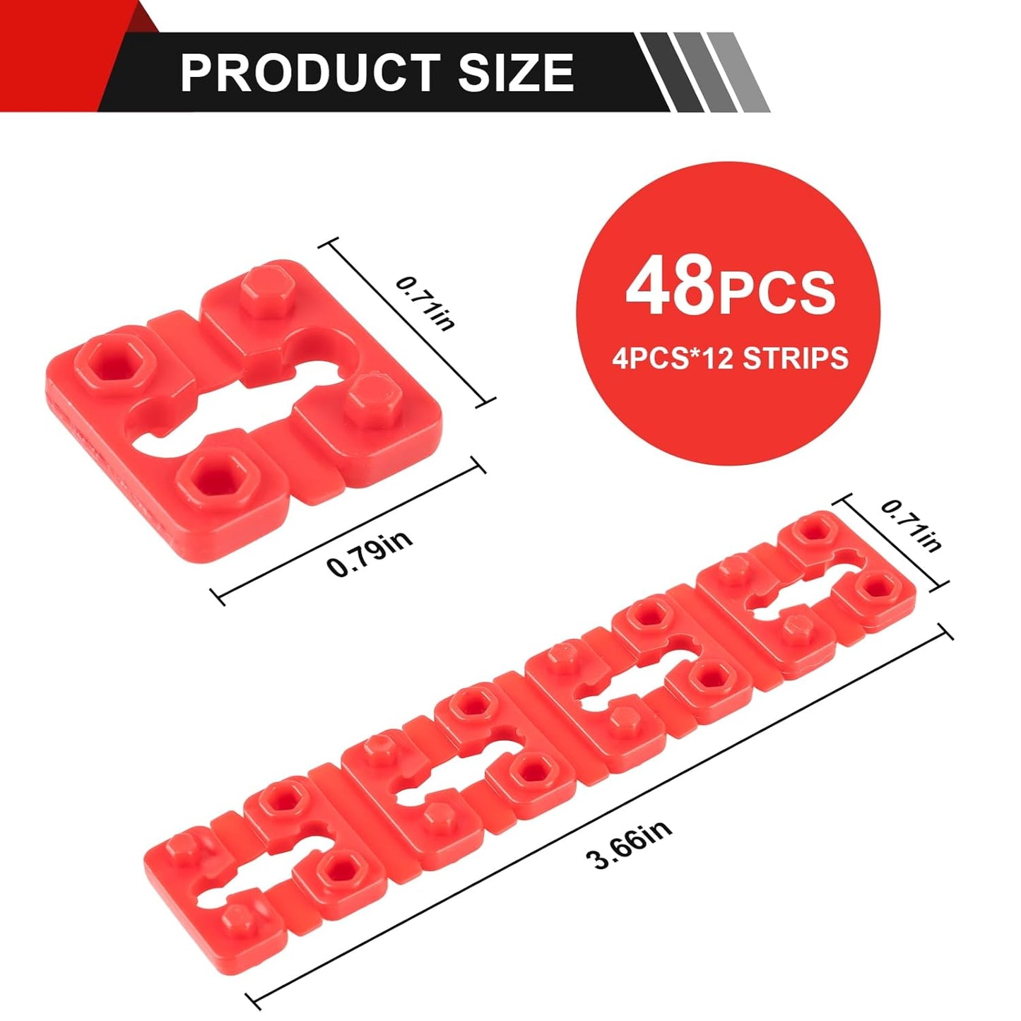 Outlet Spacers for Electrical Box, 48 PCS Spacers for Box Extender Kit, Plastic Wall Plate Spacer, Tile Backsplash Shims for Loose Outlet/Switch Repair (Stackable)