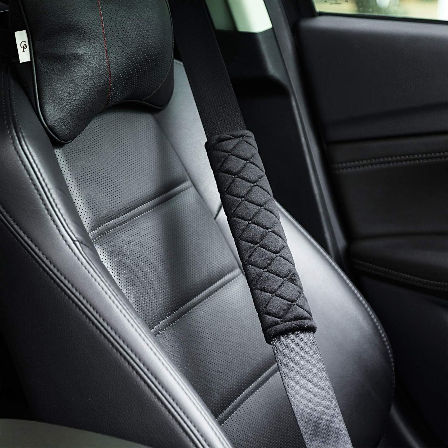 4 Pack Seat Belt Cover Extra Long Seat Belt Pads for Car Soft Comfort Shoulder Strap Covers Harness Pads Helps Protect Your Neck and Shoulder(10.6 Inch,Black)