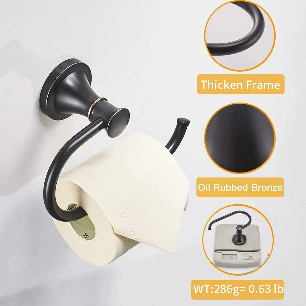 Oil Rubbed Bronze Toilet Tissue Paper Holder Oil Rubbed Bronze Bathroom Accessories Toilet roll Paper Hanger, Wall Mounted, Rustproof