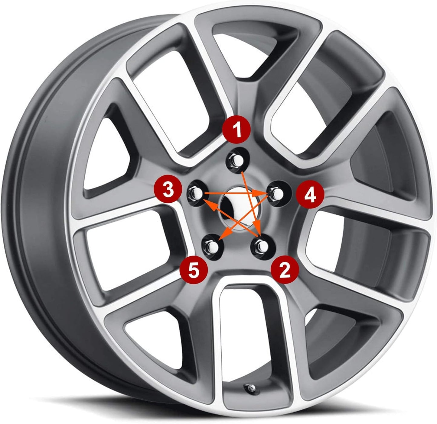 12x1.5 Wheel Lug Nuts, 20PCS Chrome 12mmx1.5 Closed End Bulge Acorn Lug Nut, Cone Seat, 19mm Hex Aftermarket Wheels
