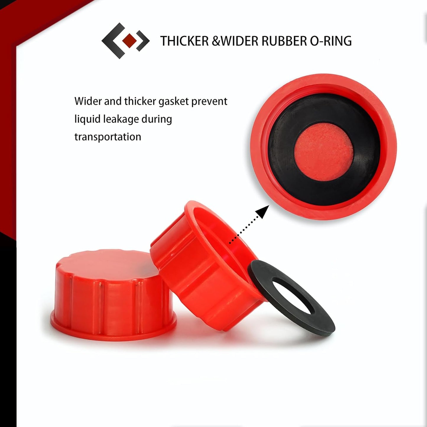 5 Gallon Gas Can Cap Replacement, Coarse Thread Gas Cap for Gasoline, Portable Gas Tank Lid for 5+ Gallon Plastic and Metal Gas Cans, Includes Spout Replacement Old Style(Pack of 4)