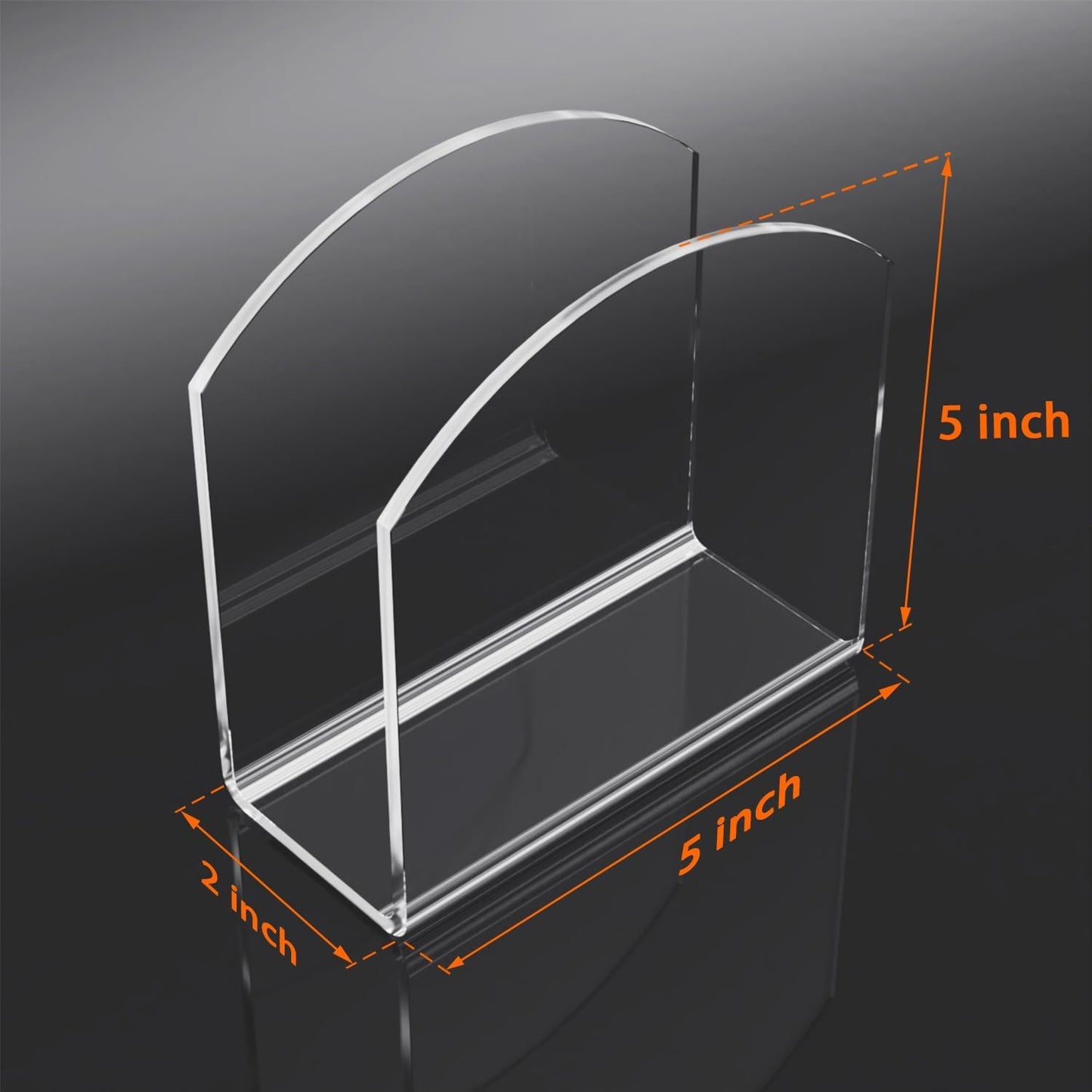 Napkin Holder, 2 Pack Clear Acrylic Napkin Tissue Holder for Table,Tissue Paper Cocktail Napkin Holder for Kitchen, Dinner Napkin Dispenser for Bar, Restaurant