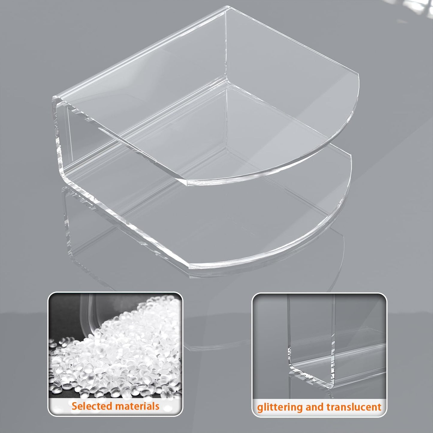 Napkin Holder, 2 Pack Clear Acrylic Napkin Tissue Holder for Table,Tissue Paper Cocktail Napkin Holder for Kitchen, Dinner Napkin Dispenser for Bar, Restaurant