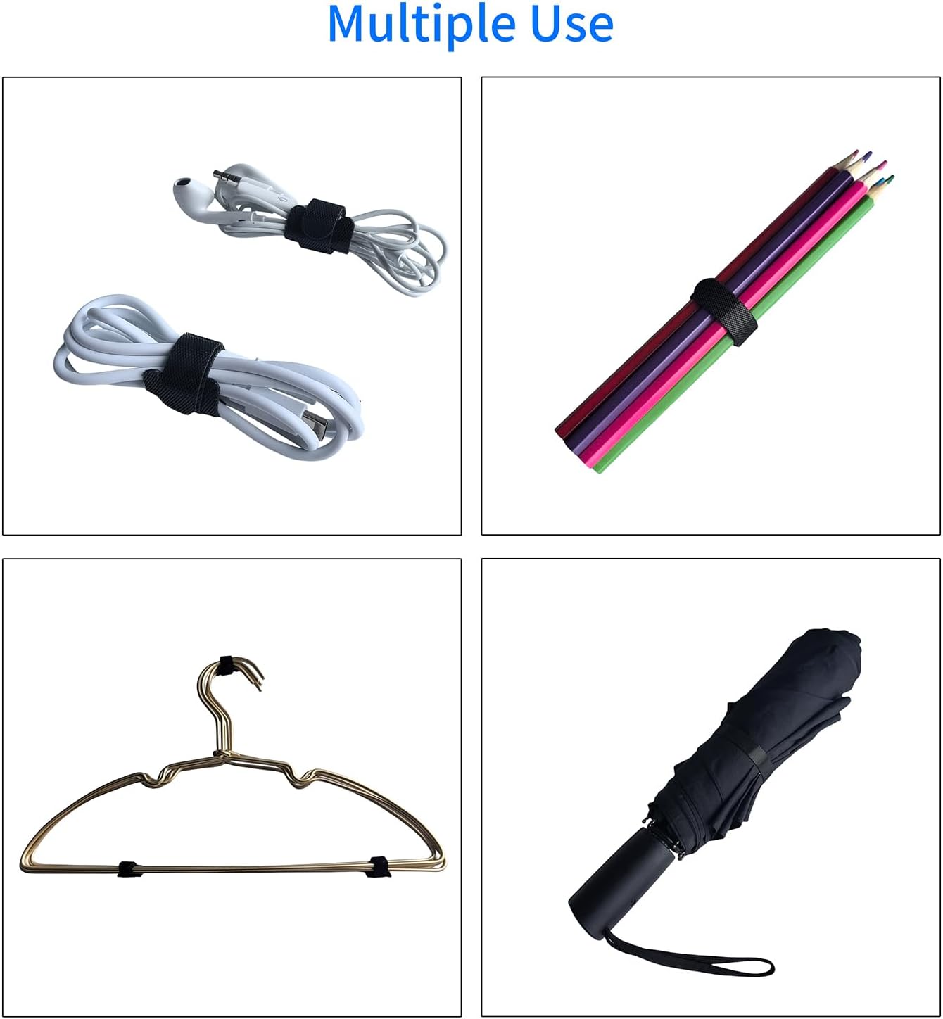6 Inches Multi-Colour Reusable Cable Ties Cord Straps Multi-Purpose Wire Ties Cord Wrap Hook and Loop Organizer Cable Management,Adjustable Cord Ties for Organizing Home,Office,Data Centers,80 PCS