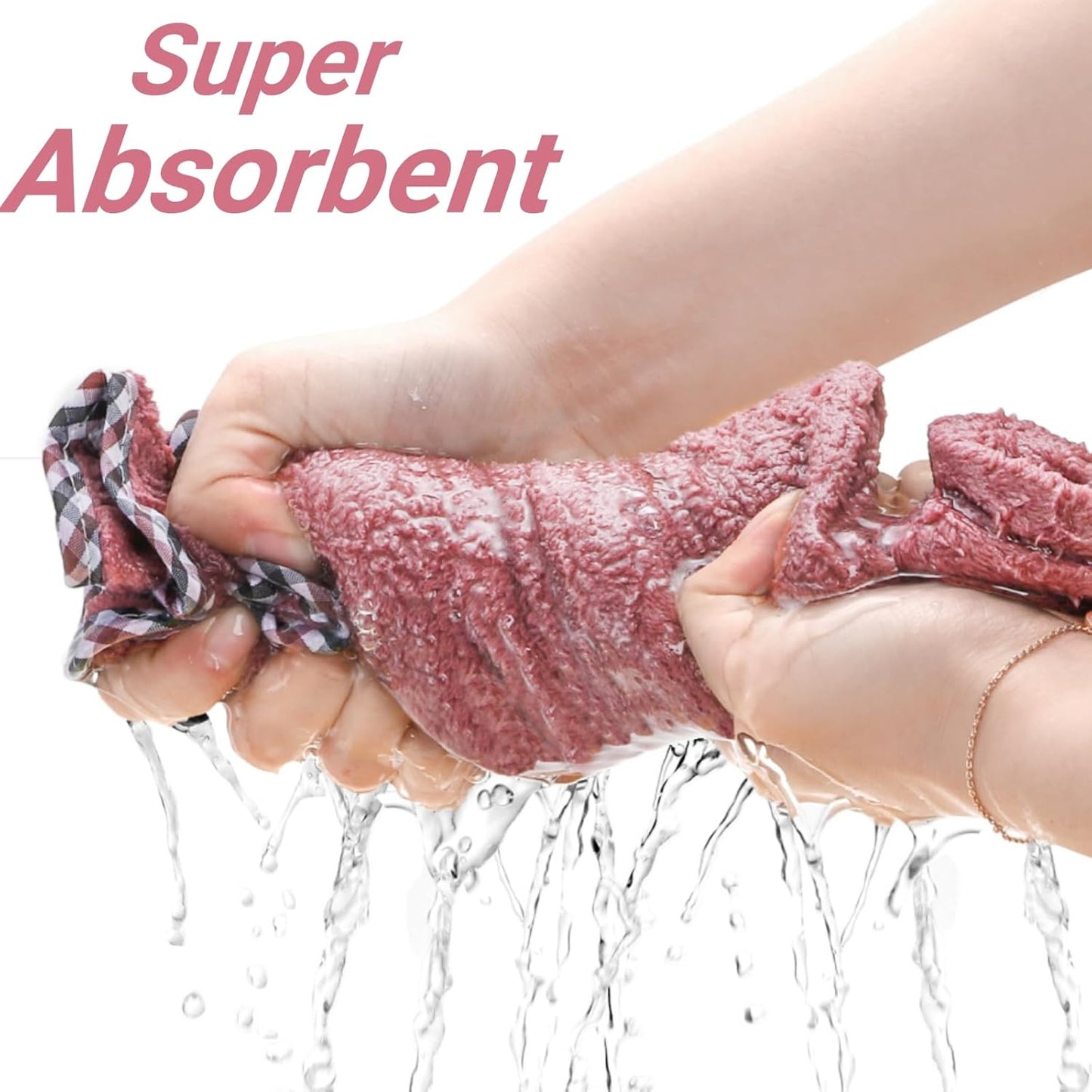 2 Pcs Bath Towel Wrap Set, Microfiber Soft Shower with Head Cover, Adjustable Closure Bathrobe for Women, Super Absorbent Body Dress and Hair Spa Gym