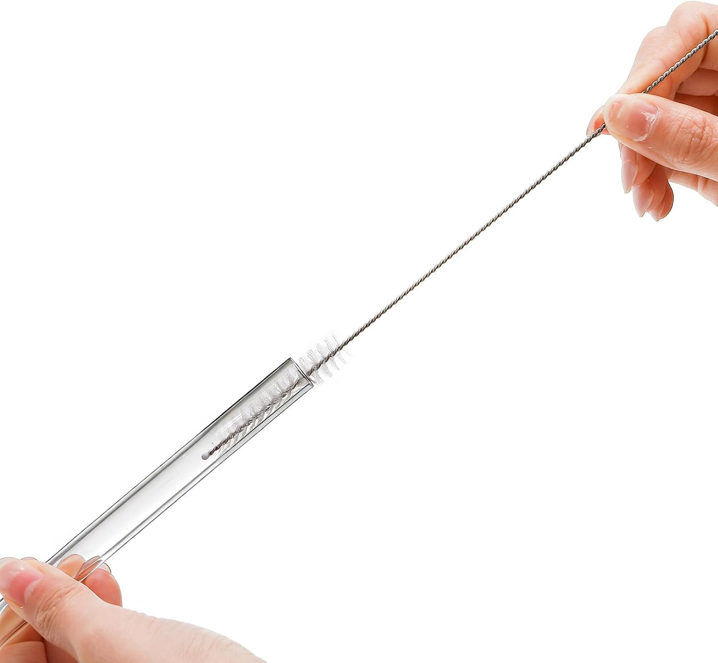 20 Pieces 12 In Glass Blowing Tubes, 12mm OD 8mm ID 2mm Thick Wall Borosilicate Pipe, Clear glass Bubble Tubing with 4 Cleaning Brush for Laboratory Experiment Art DIY