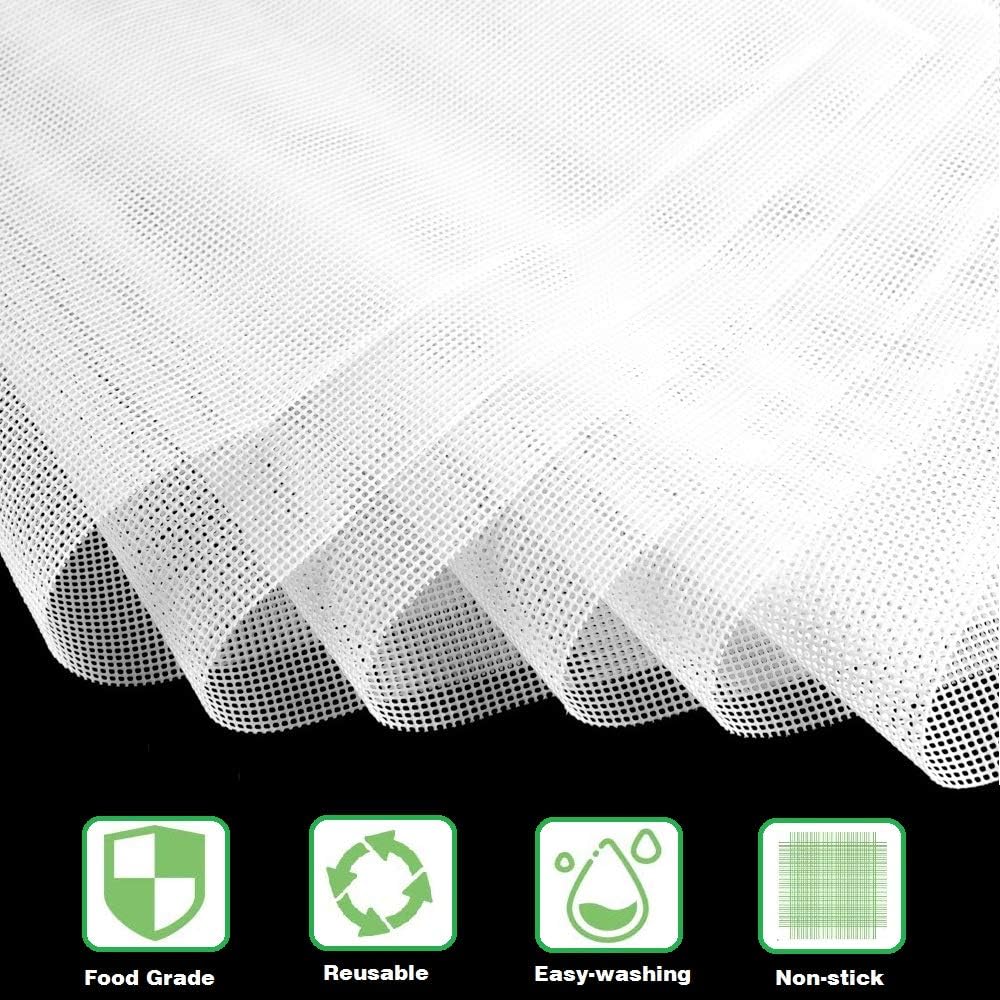 6 Pack Silicone Dehydrator Sheets,Non-stick Food Fruit Mats Reusable Steamer Mesh Mat for Dryer (6, 14 x inch)  inch