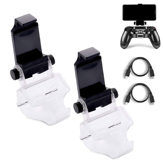 PS4 Controller Phone Clip, Slim Pro Grip for Android Smart Phone, 180 Degree Gaming Holder Mount Stand Bracket PlayStation 4 Game 6 in Samsung, Pixel, OnePlus