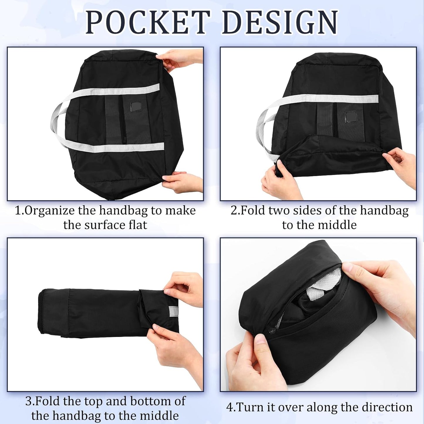 12 Pcs Foldable Travel Bags Bulk Duffel Waterproof Lightweight Carry on for Sports Gym Weekender Outing Overnight(Black) Black