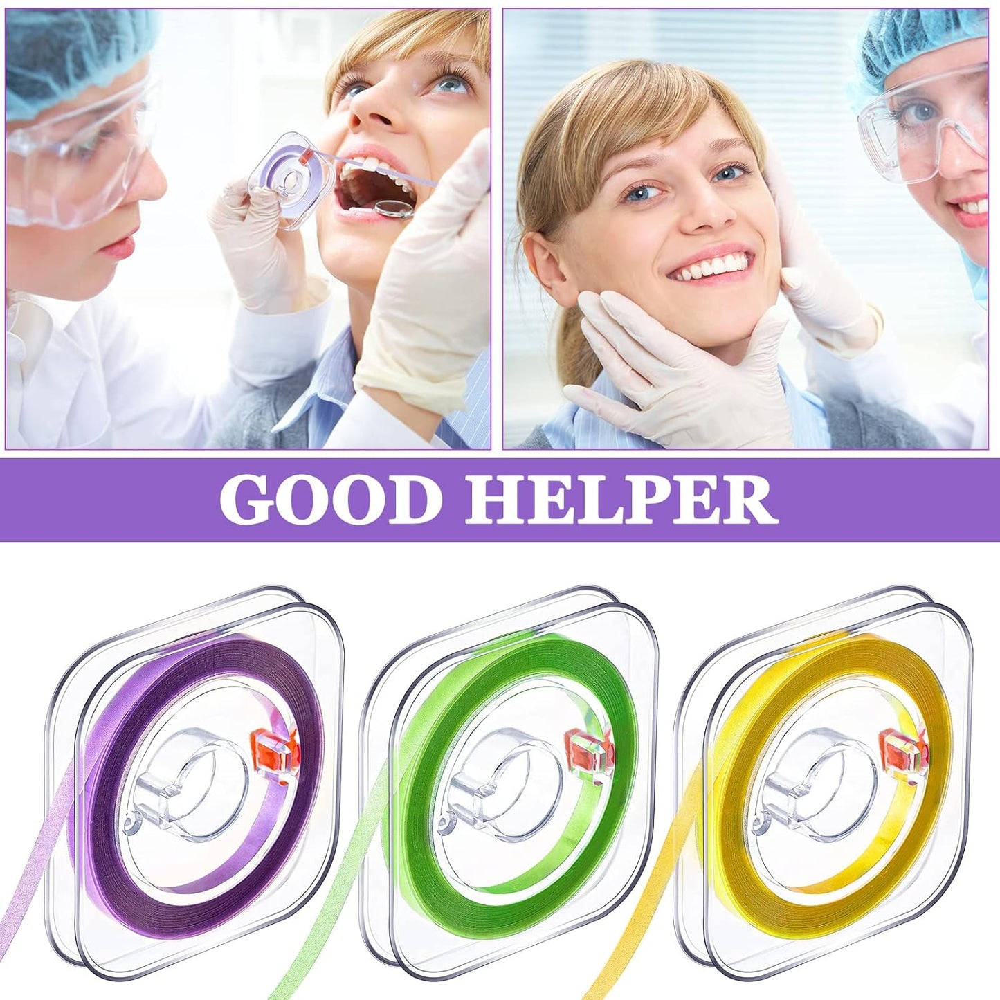 Dental Polishing Strips Tooth File 3 Rolls 4mm x 600mm Polisher Teeth Sanding Grinding Deep Cleaning Tool Polish Abrasive Strip Oral Care(Coarse, Fine, Medium,Multi Color)  Multi Color