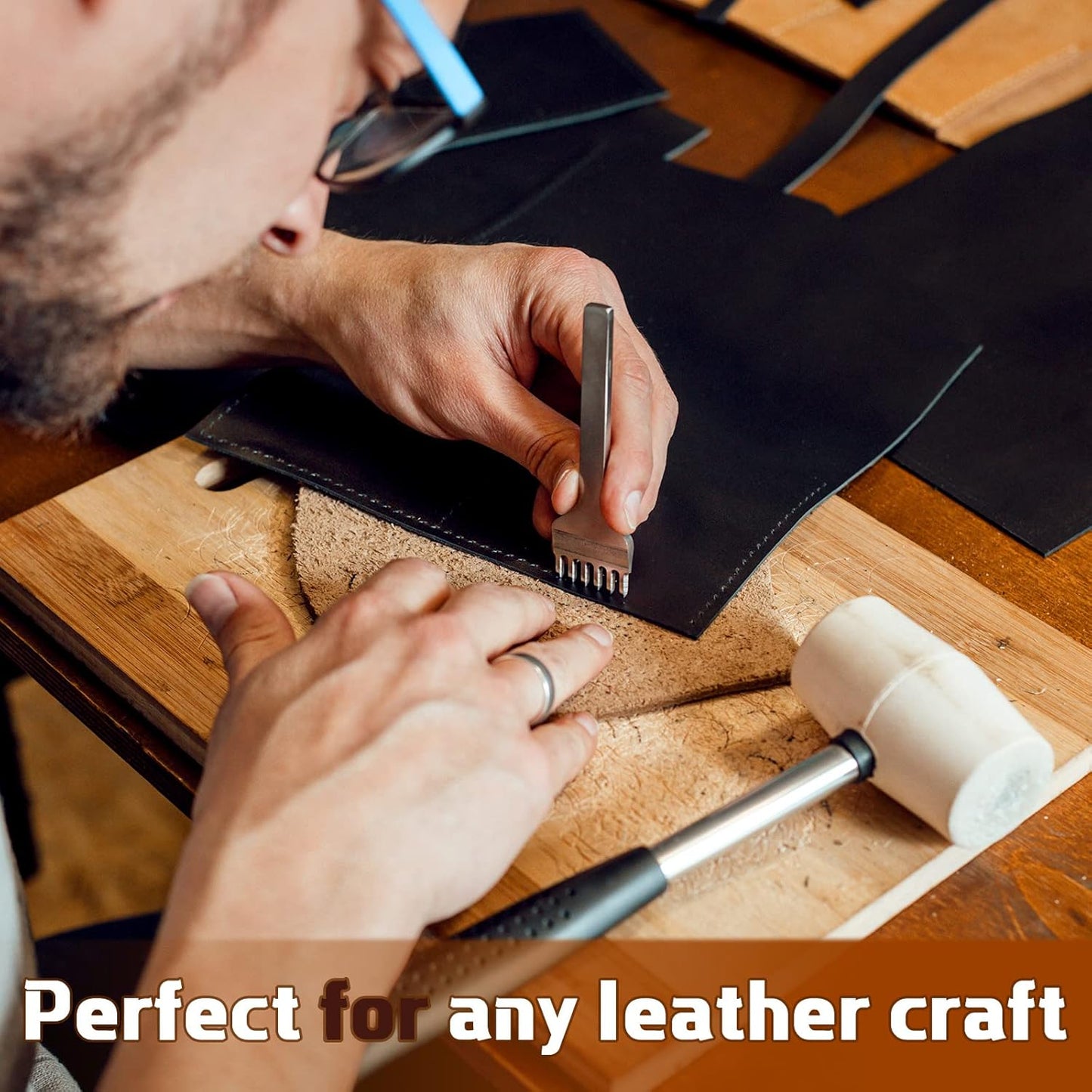 30 Pcs Genuine Leather Scraps for Craft 12 x 7.8 Inch Tooling Sheets Material(Multicolor) Multicolor