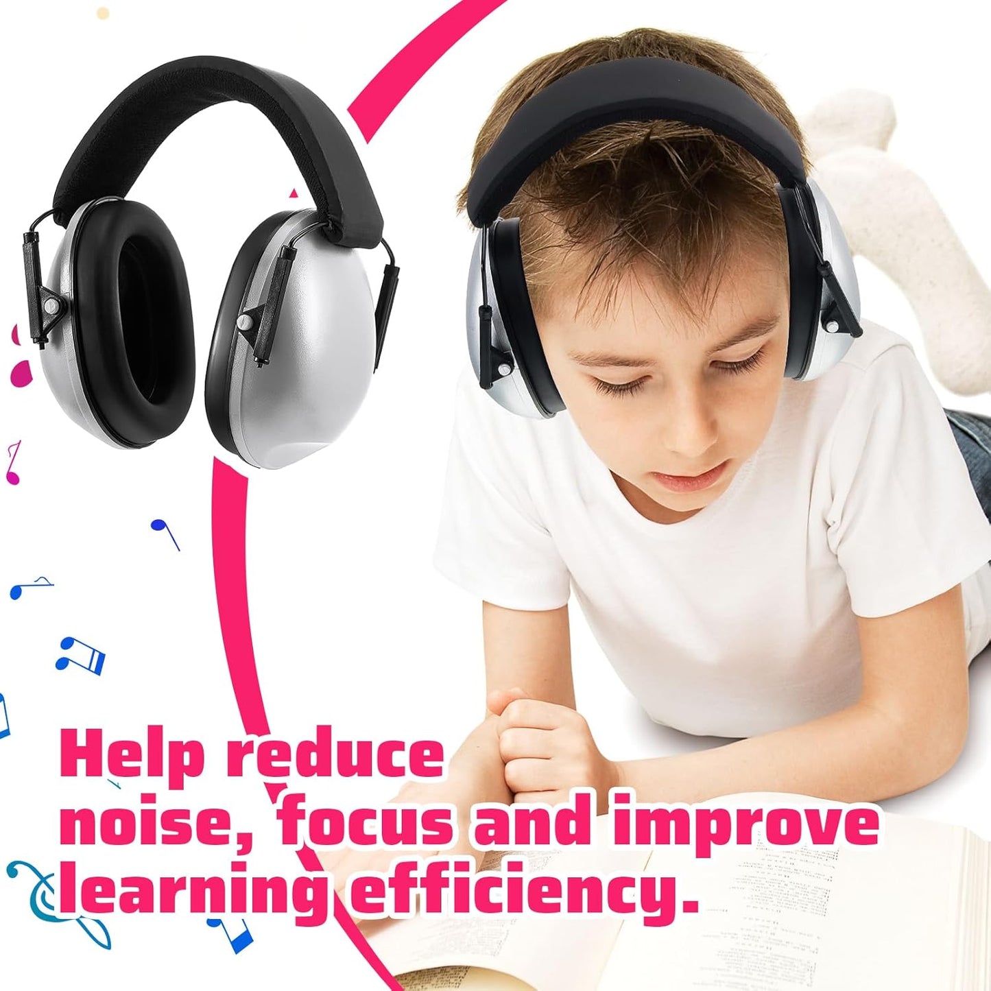 8 Pcs Kids Ear Protection Noise Cancelling Headphones Reduction Muffs 27dB Hearing (8 Colors) Colors