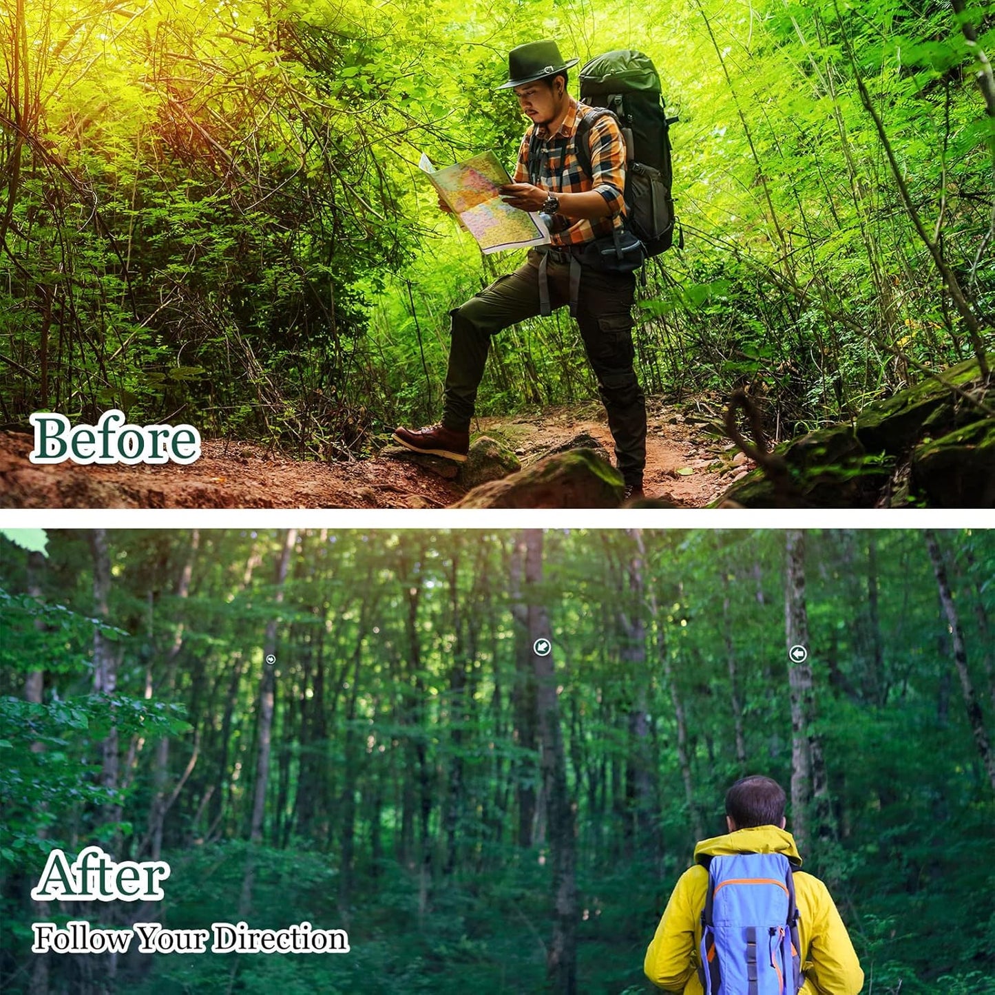 36 Piece Trail Markers Bright Reflective Green Signs Marking Reflectors for Hiking Hunting Camping Backpacking Walking Driveway Office New Place, Easy to Mount