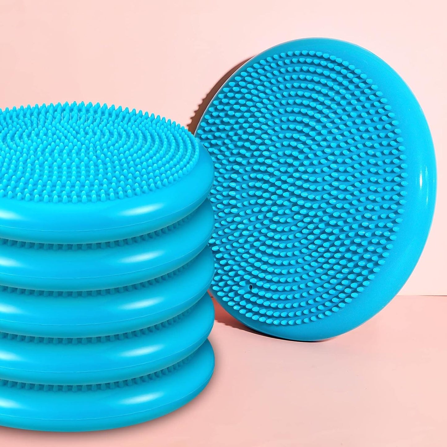 10 Pcs Wobble Cushion Wiggle Seat for Sensory Kid Flexible Seating Promotes Active Learning Improves Student Productivity Stability Inflated Balance Disc Pad with Air Pump Classroom Mint Green