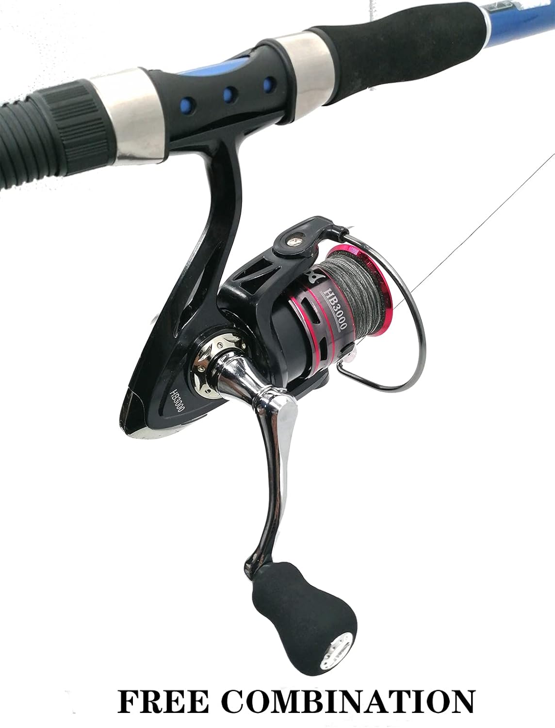 Fishing Spinning Reel Handle, All-Metal, with The Grip EVA for Reels Replacement Parts,2 Pack, Silver, Medium Large