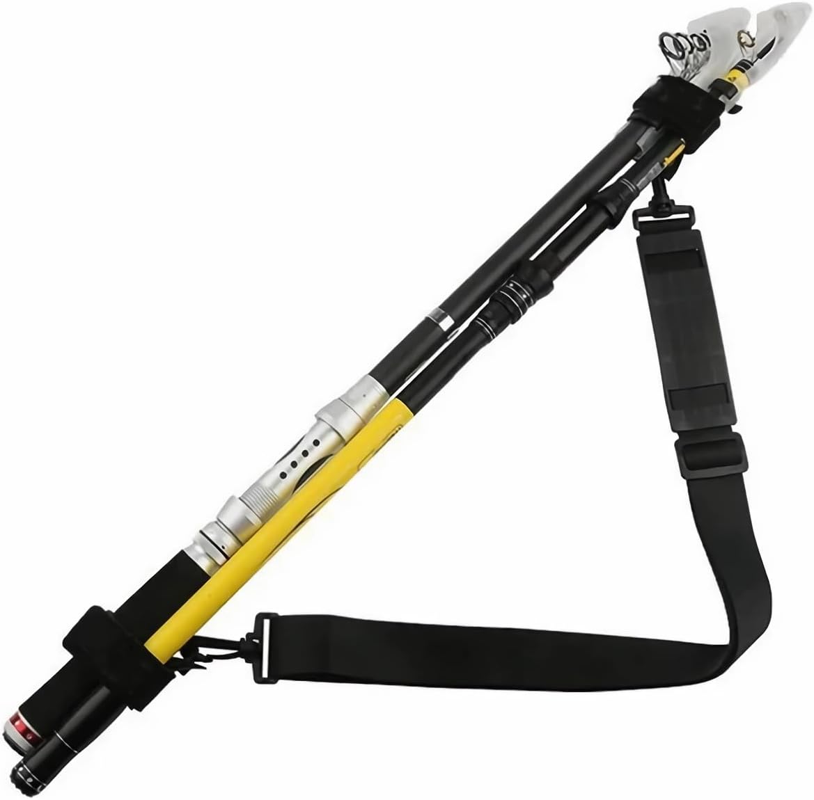 Fishing Rod Carry Strap，Sling Band Adjustable Shoulder Belt Tackle Holder，Nylon (2)