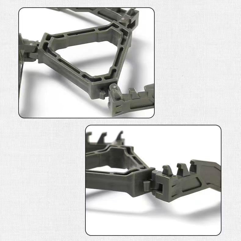 2Pcs Camping Stove Fuel Can Stabilizer, Mini Foldable Outdoor Hiking Cooking Gas Tank Bracket,Foldable Cartridge Canister Tripod (Oranger)