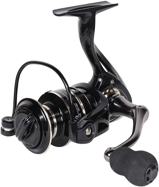 Spinning Reel, Fishing Reel,NX2000-NX7000 Series, Right/Left Handle, EVA Grip, Corrosion-Resistant, Aluminum Spool, Black