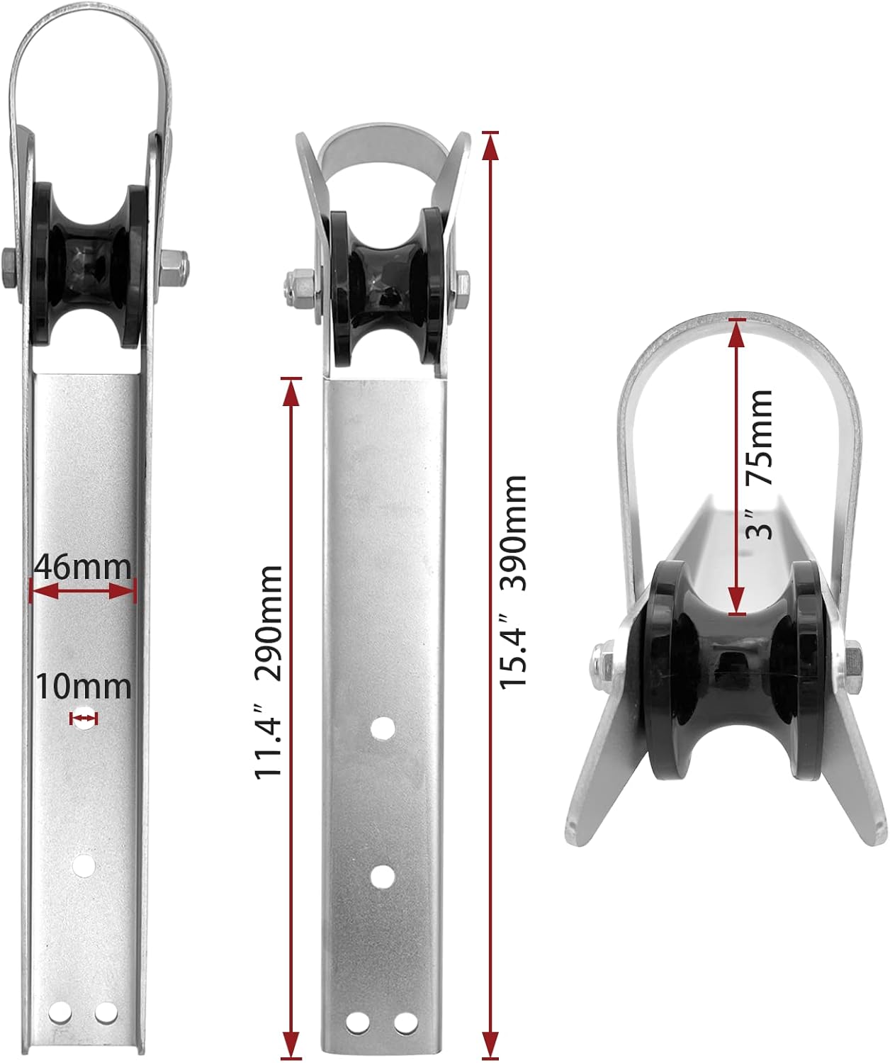 Stainless Steel Bow Anchor Roller 15" Self Launching Heavy Duty for Marine Yacht Docking Accessories