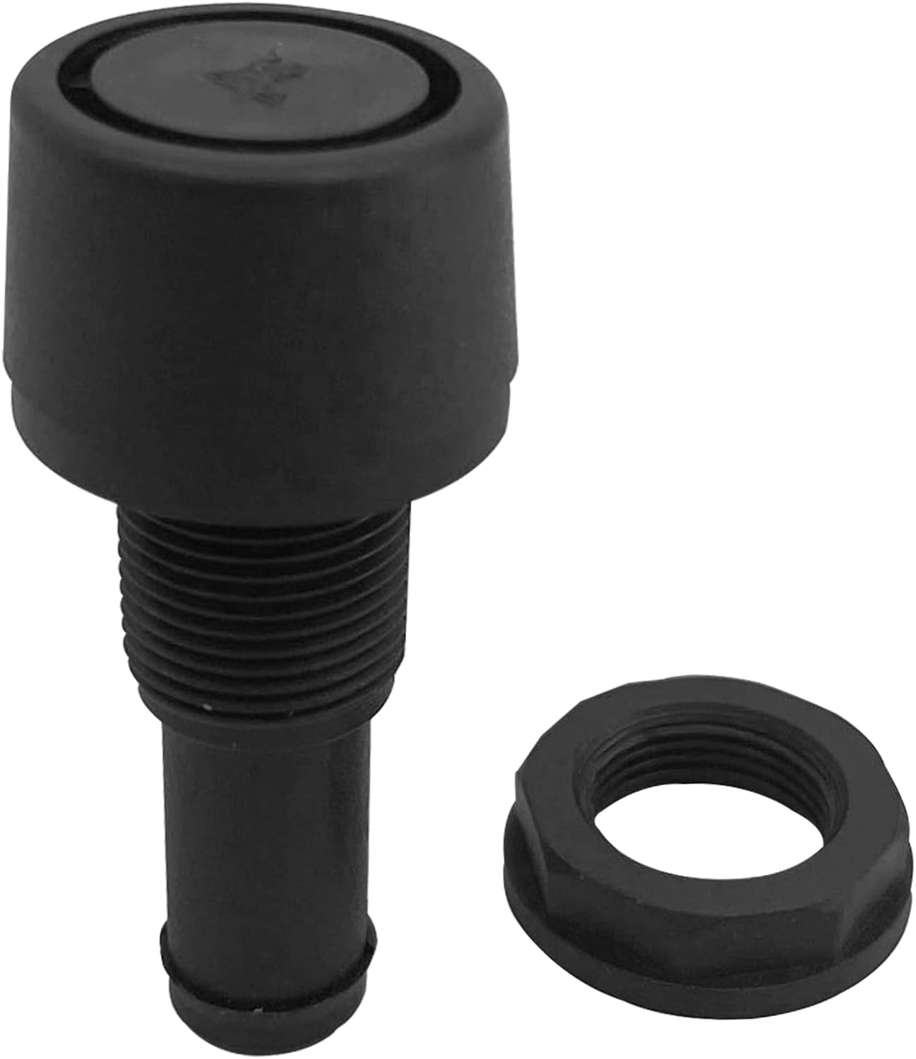 2PCS 5/8" Polypropylene Fuel Vent, Plastic Marine Thru Hull Exhaust Applicable to Connecting Φ 16Mm Hose Ventilation Device,Black