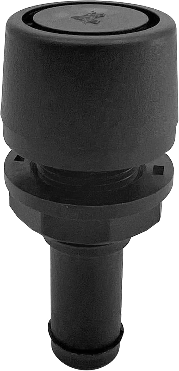 2PCS 5/8" Polypropylene Fuel Vent, Plastic Marine Thru Hull Exhaust Applicable to Connecting Φ 16Mm Hose Ventilation Device,Black