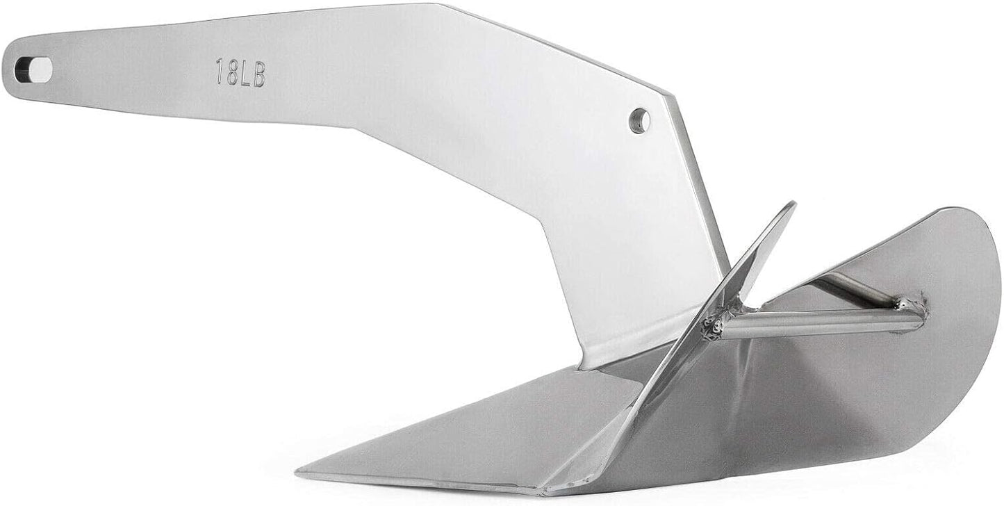 Stainless Steel Delta/Wing Style Boat Anchor Heavy Duty Triangular 11lb / 13lb 16lb /17.5lb 22lb 33lb 35lb Wing Triangle  13 lb/6 kg