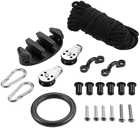 Kayak Canoe Anchor Trolley Kit Eyes Wellnuts Screws Accessories Zig Zag Cleat Rigging Ring Pulleys DIY Boat 30 Feet Rope