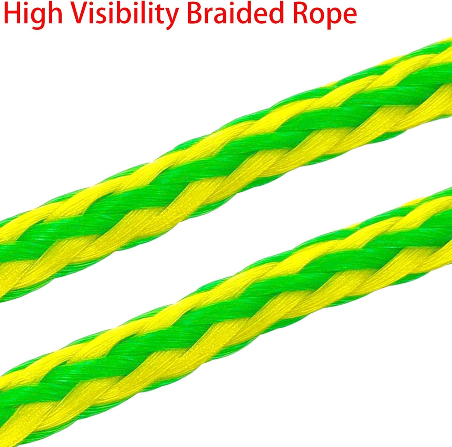 Kayak Tow Rope with Clip Dock Lines Heavy Duty Braided Line Ideal for Jet ski,watercraft Boat, Kayaking, Marine Sets of Two Ropes 1/2 Inch Diameter x 12 ft Lengths Geen