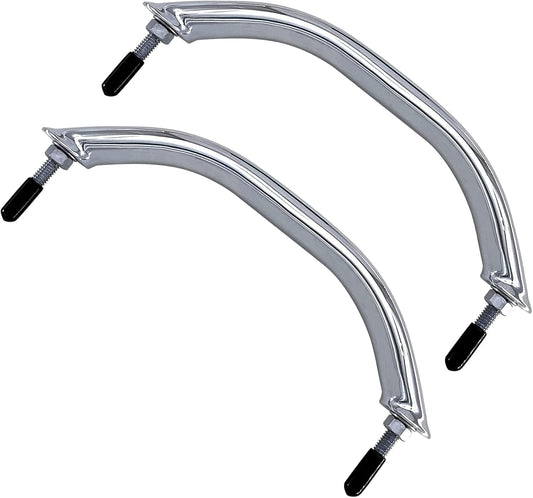 2PCS Boat 316 Stainless Steel 8-3/4'' Polished Grab Handle Oval Tube Bar Handrail for Marine Yacht RV