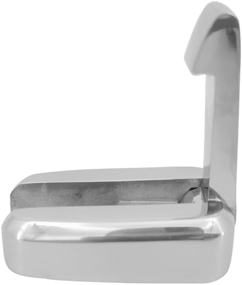 316 Stainless Steel Spring Folding Marine Grade Hook, 1 PCS, Silver, Contemporary Style, 35 Pounds Weight Capacity, Wall Mount, Coat Hook