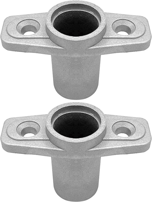 2Pcs Top Mount Aluminum Oar Lock Socket Holder T-Shaped Closed Bottom Boat Hardware Replacement for Boat/Yacht Parts
