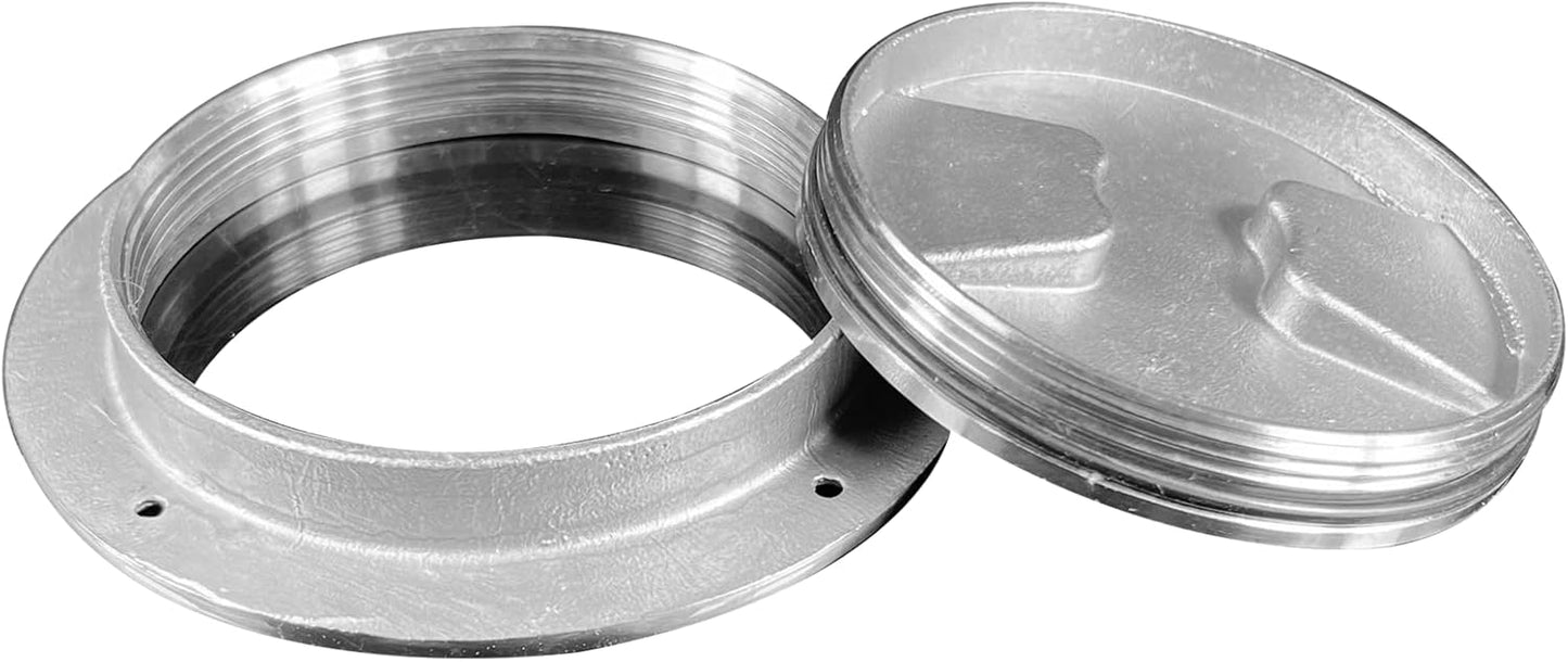 5 inch Hatch 316 Stainless Steel Round Non Slip Inspection Deck Plate with Detachable Cover for Marine Boat Yacht