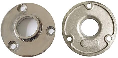 2Pcs 1-inch 90° Stainless Steel Floor Flange Pipe Decor Malleable Cast Fitting Boat Round Base Handrail Fittings Furniture DIY Wall