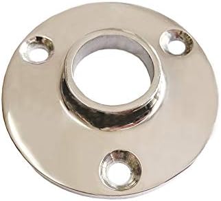 2Pcs 1-inch 90° Stainless Steel Floor Flange Pipe Decor Malleable Cast Fitting Boat Round Base Handrail Fittings Furniture DIY Wall