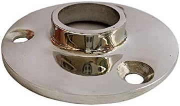 2Pcs 1-inch 90° Stainless Steel Floor Flange Pipe Decor Malleable Cast Fitting Boat Round Base Handrail Fittings Furniture DIY Wall