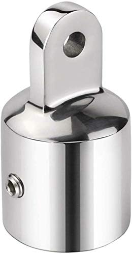 Mirror Polished Marine Bimini Top Cap Tube 1" (25.4mm) External Eye End for Boat Heavy Duty Fitting Hardware 316 Stainless Steel