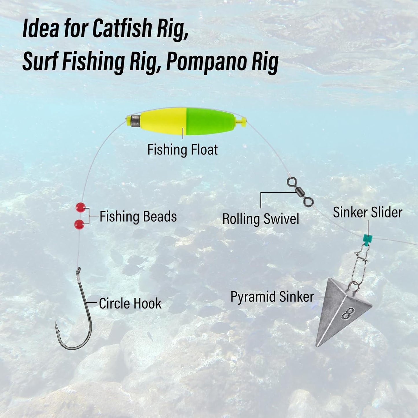 Pyramid Sinkers Fishing Weights Sinkers, Saltwater Freshwater Lead Weight Sinker for Ocean Surf Gear Catfish Tackle 1oz 2oz 3oz 4oz 5oz 6oz 8oz 10oz 12oz 16oz 32oz  10 Pack Kit: 1oz*3, 2oz*3, 3oz*2,