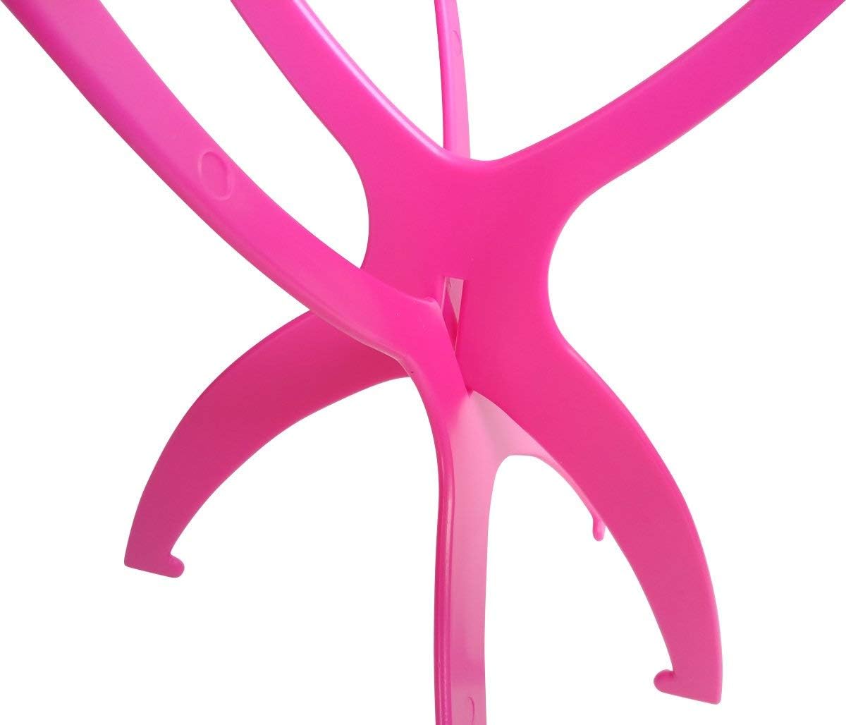 Wig Stand for Wigs, Plastic Holder, Pink 1 PCS