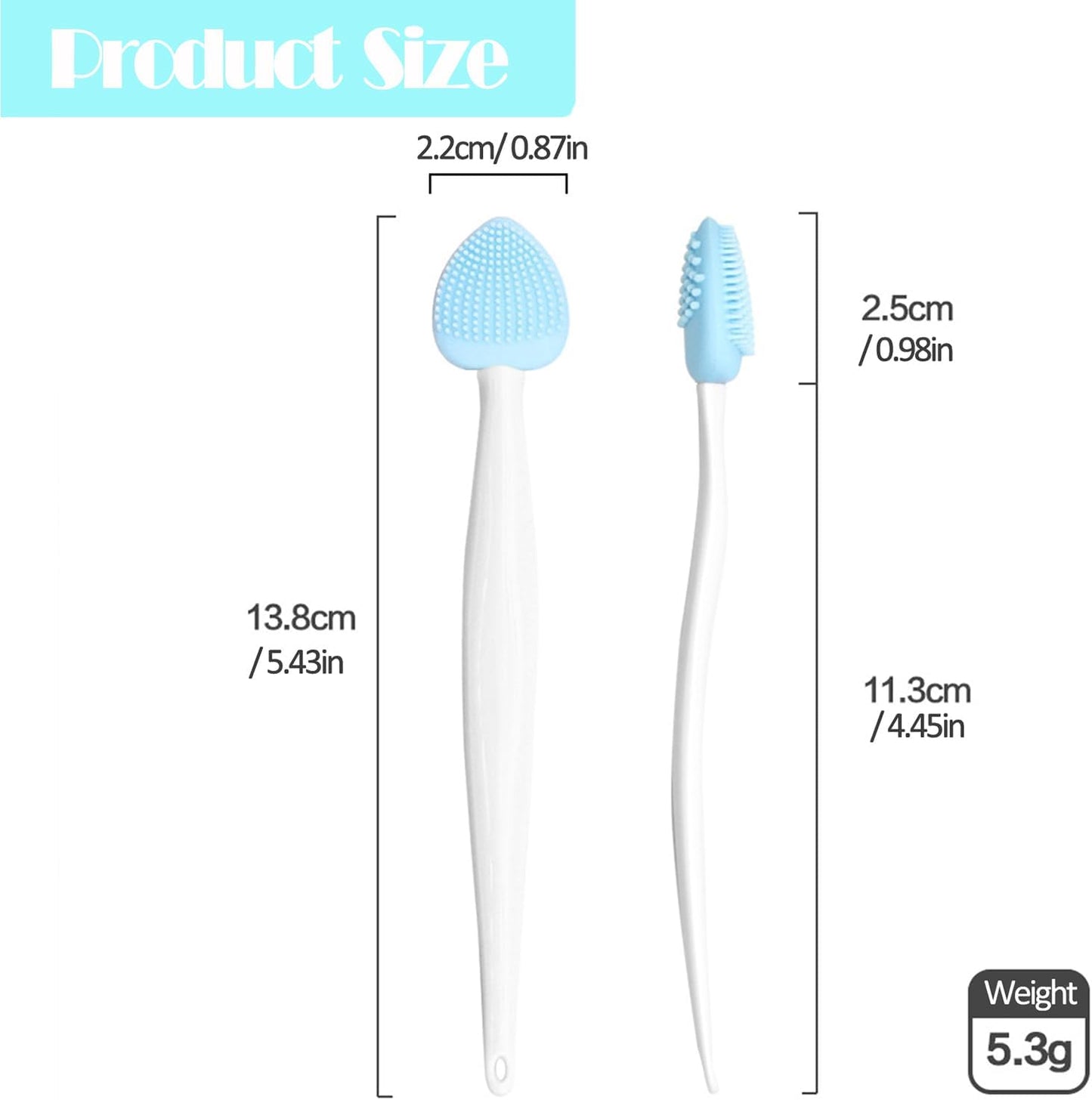 Lip Scrub Brush Tool,Double-Sided Silicone Exfoliating Brushes Kits,Gentle Exfoliator Scrubber for Smooth,Soft,Bright,Fuller Healthy Lips (3 Colors) Heart - 3 Colors