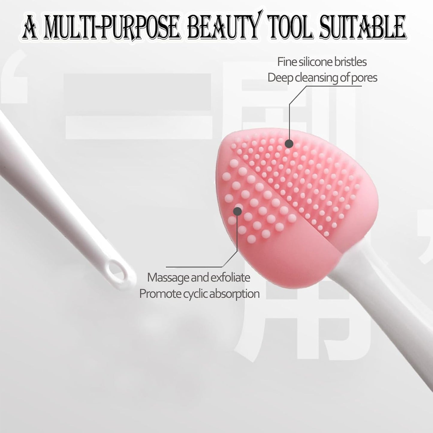 Lip Scrub Brush Tool,Double-Sided Silicone Exfoliating Brushes Kits,Gentle Exfoliator Scrubber for Smooth,Soft,Bright,Fuller Healthy Lips (3 Colors) Heart - 3 Colors