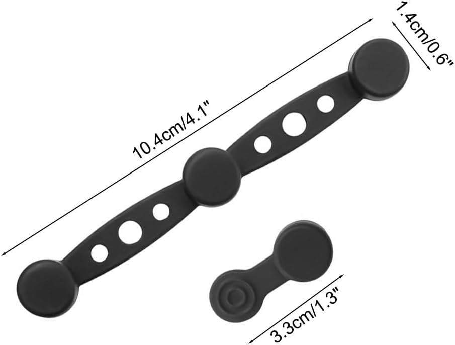 Magnetic Silicone Straps for Air Fryers, 12 Pieces Baking Paper Fastening Straps, Magnetic Silicone Straps for Cooking and Baking in the Air Fryer Black Round