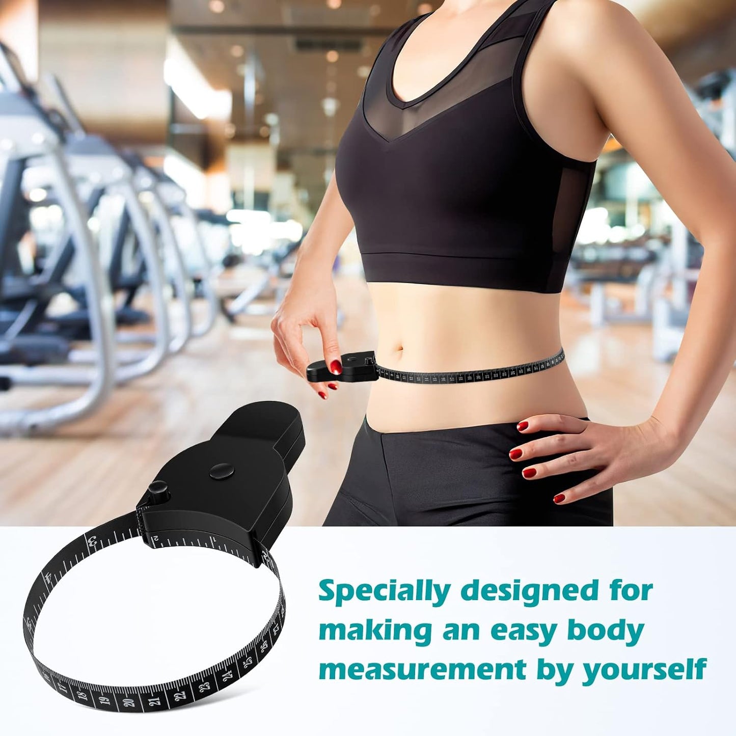 Tape measure for body measurements - Self-locking body tape measure with push button and retraction Precise waist chest hips thighs arms Ideal fitness at home