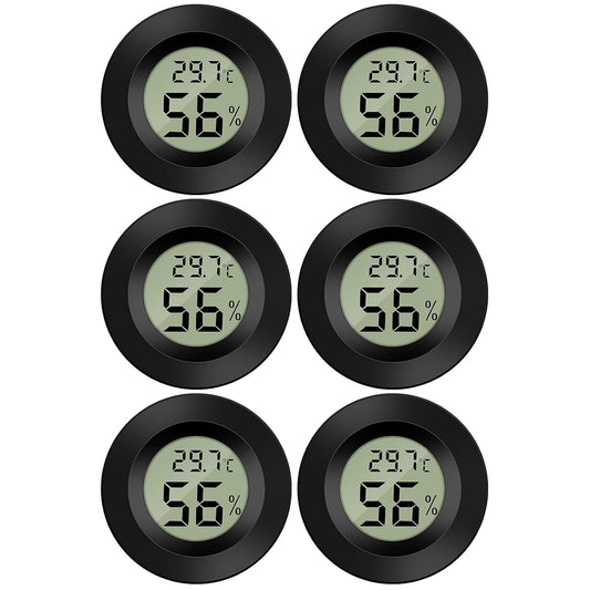 Mini Digital Hygrometer Thermometer Temperature Humidity Meter for Indoor Greenhouse Living Room 6 Pieces