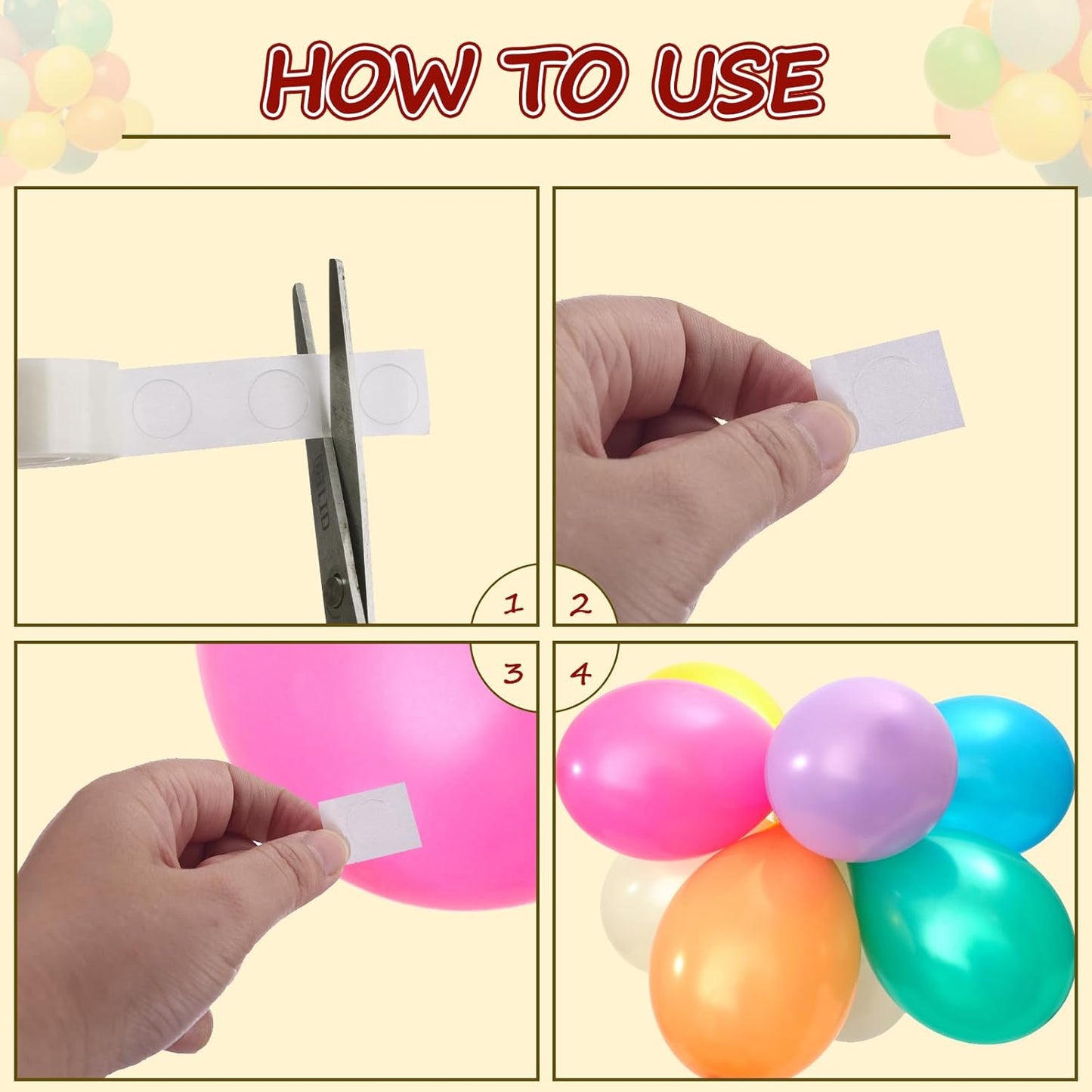 600 PCS Balloon Glue Dots, Removable Sticky Spots, Extra Strong Dots Double Sided for Birthday Party Wedding Christmas Decorations and DIY Scrapbooking Craft. (600 PCS)