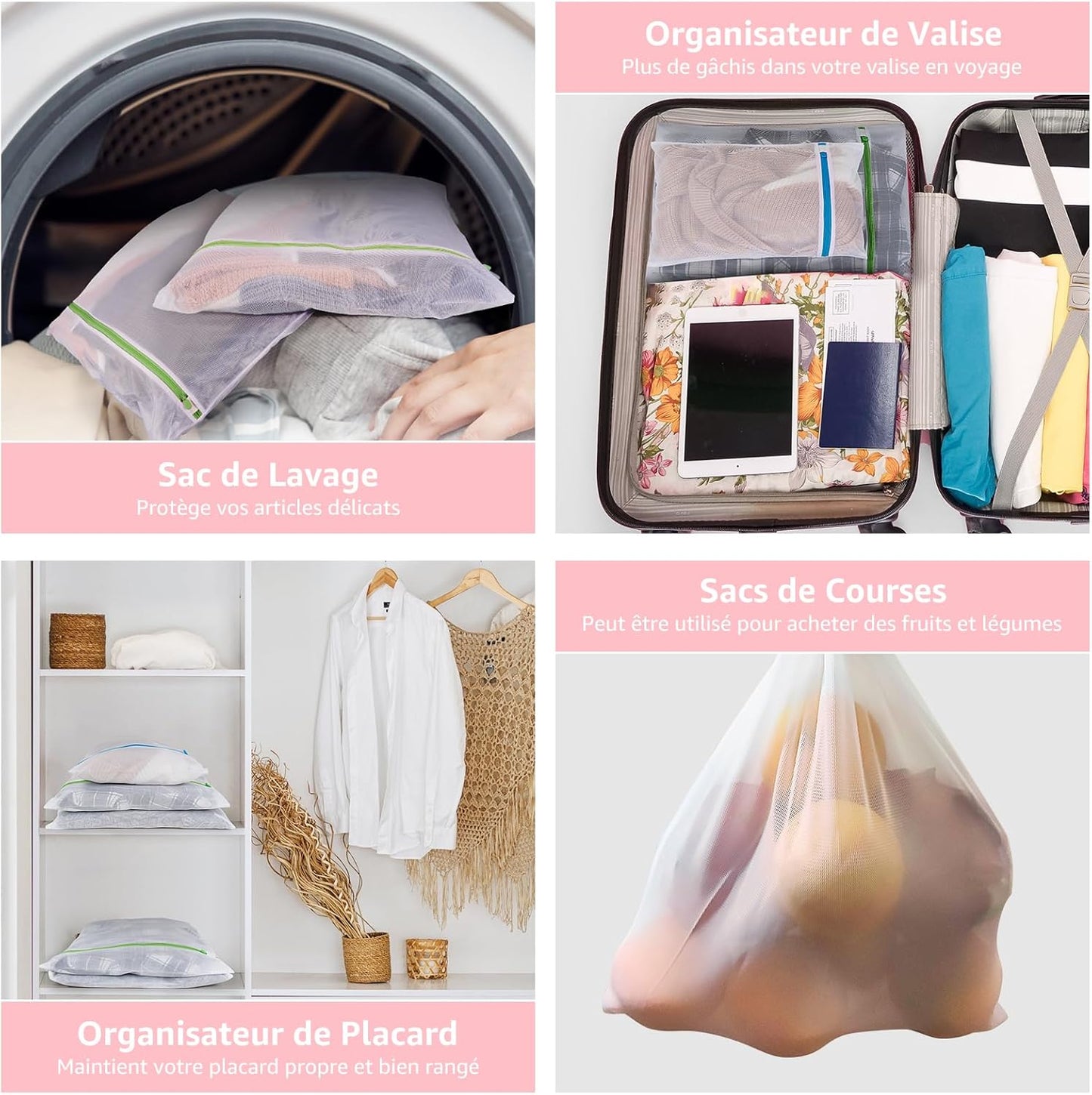 Petluno Lingerie Washing Machine Bags - Pack of 11 for Delicate Underwear, Lingerie and Socks
